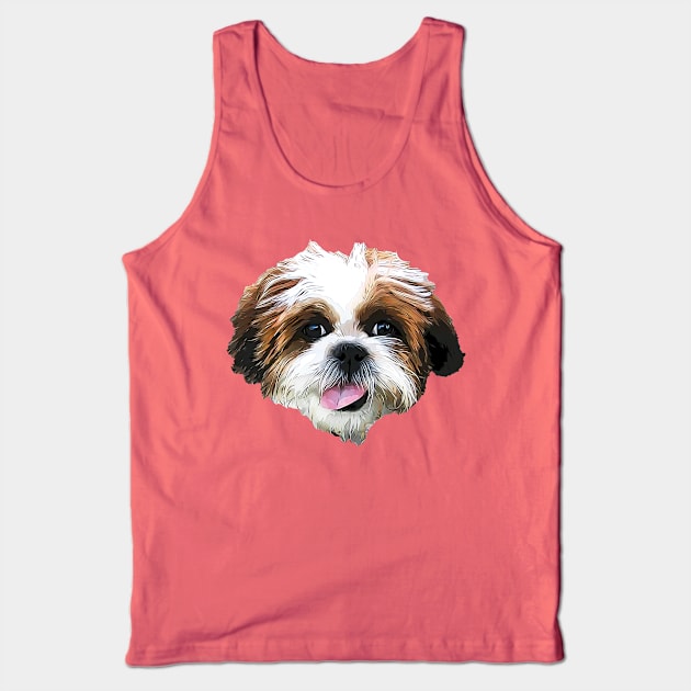 Shih Tzu Puppy Dog Tank Top by Elarex